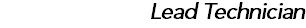 Lead Technician